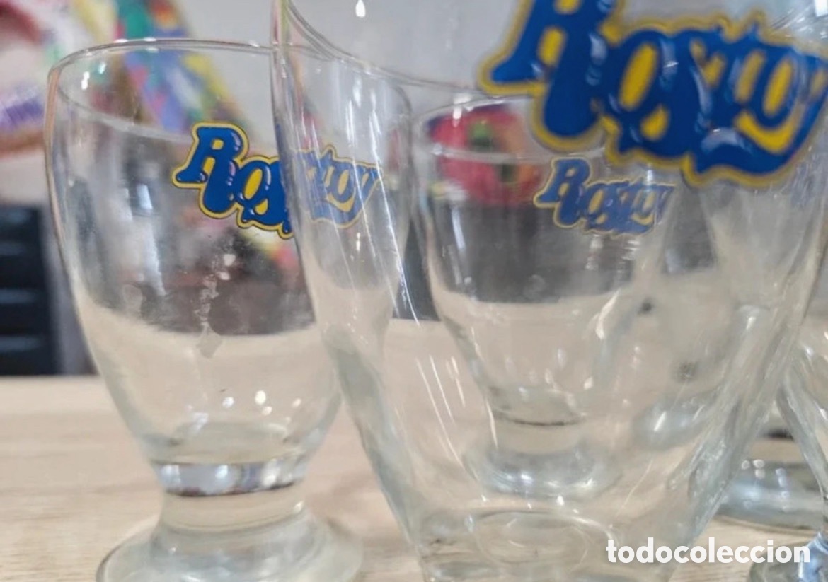 Segunda mano: Lote de cinco copas antiguas de zumo Rostoy - Foto 4