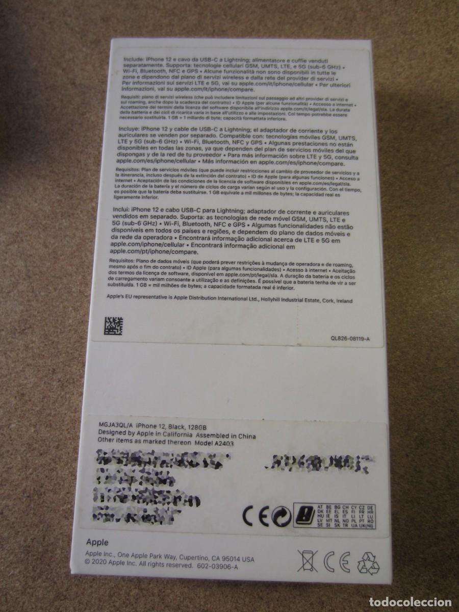 Segunda mano: CAJA VACIA iPhone 12 Black 128 GB - Foto 6