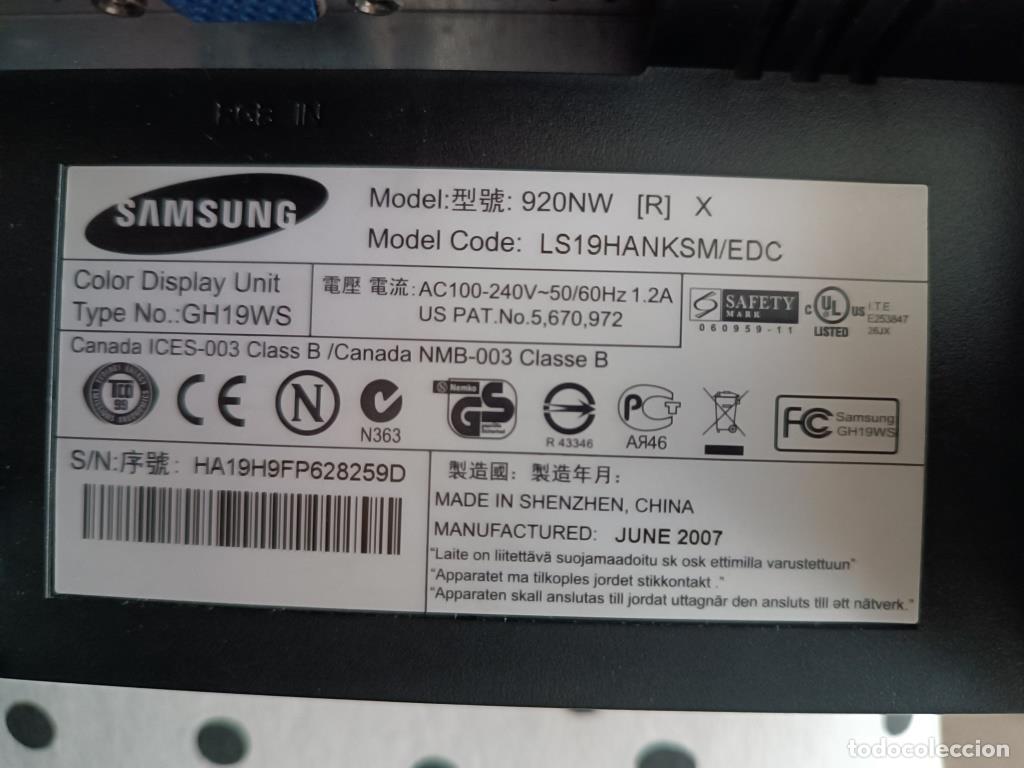 Segunda mano: Monitor SAMSUNG 920NW - Foto 3