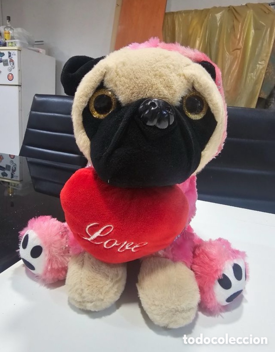 Segunda mano: Peluche de bulldog, coraz&oacute;n rojo - Foto 2