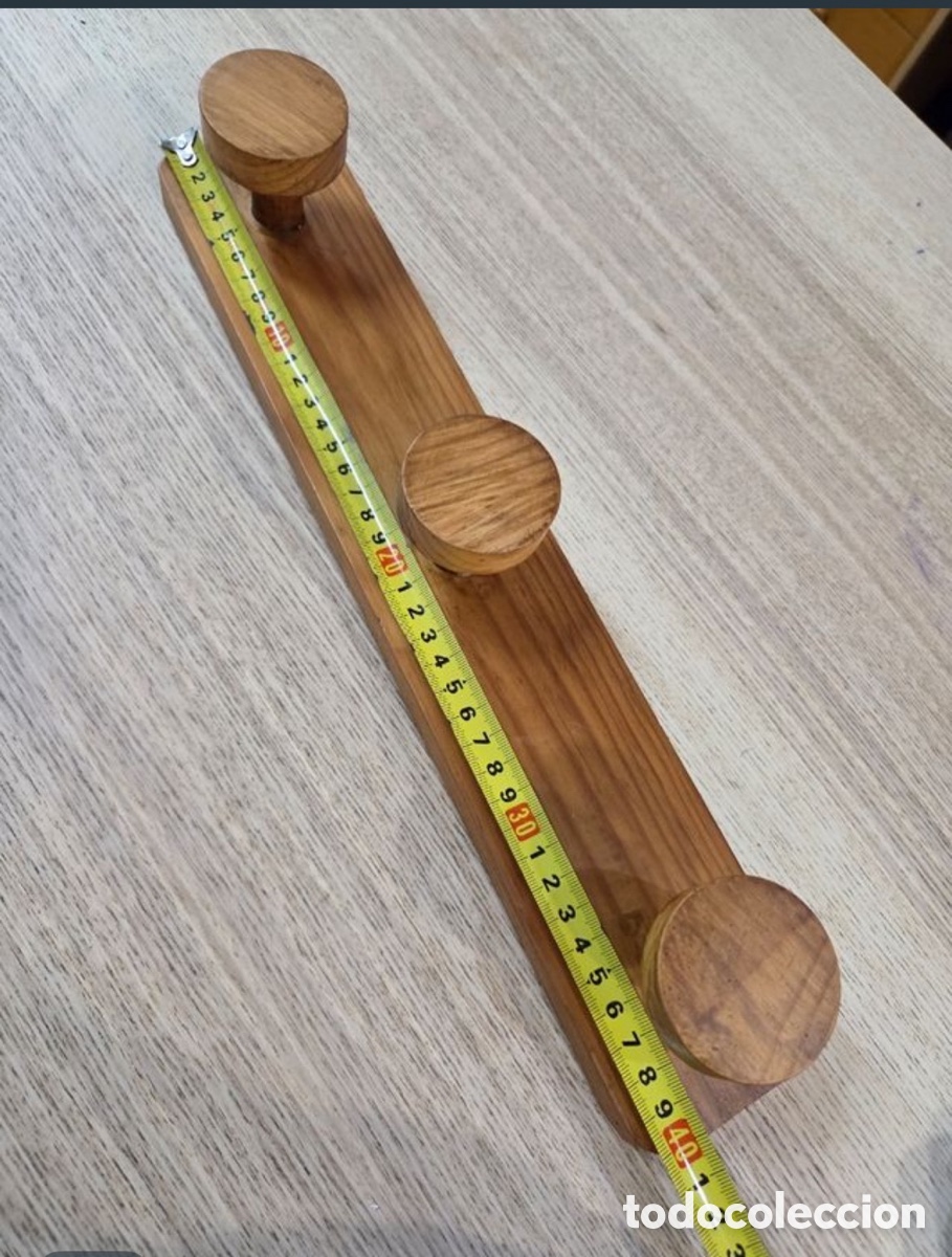 Segunda mano: Perchero de madera tres ganchos - Foto 6