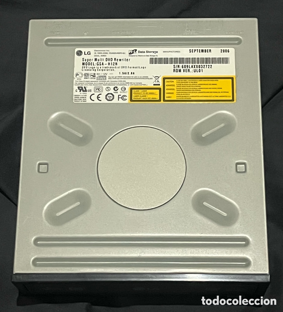 Segunda Mano: Grabadora DVD LG GSA-H12N Super Multi Interna IDE/PATA - Sept 2006 - Retro PC