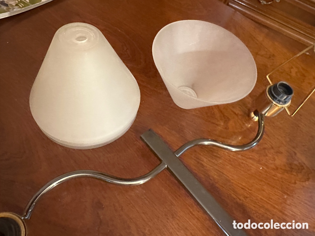 Segunda mano: L&aacute;mpara techo metal negro dorado - Foto 7