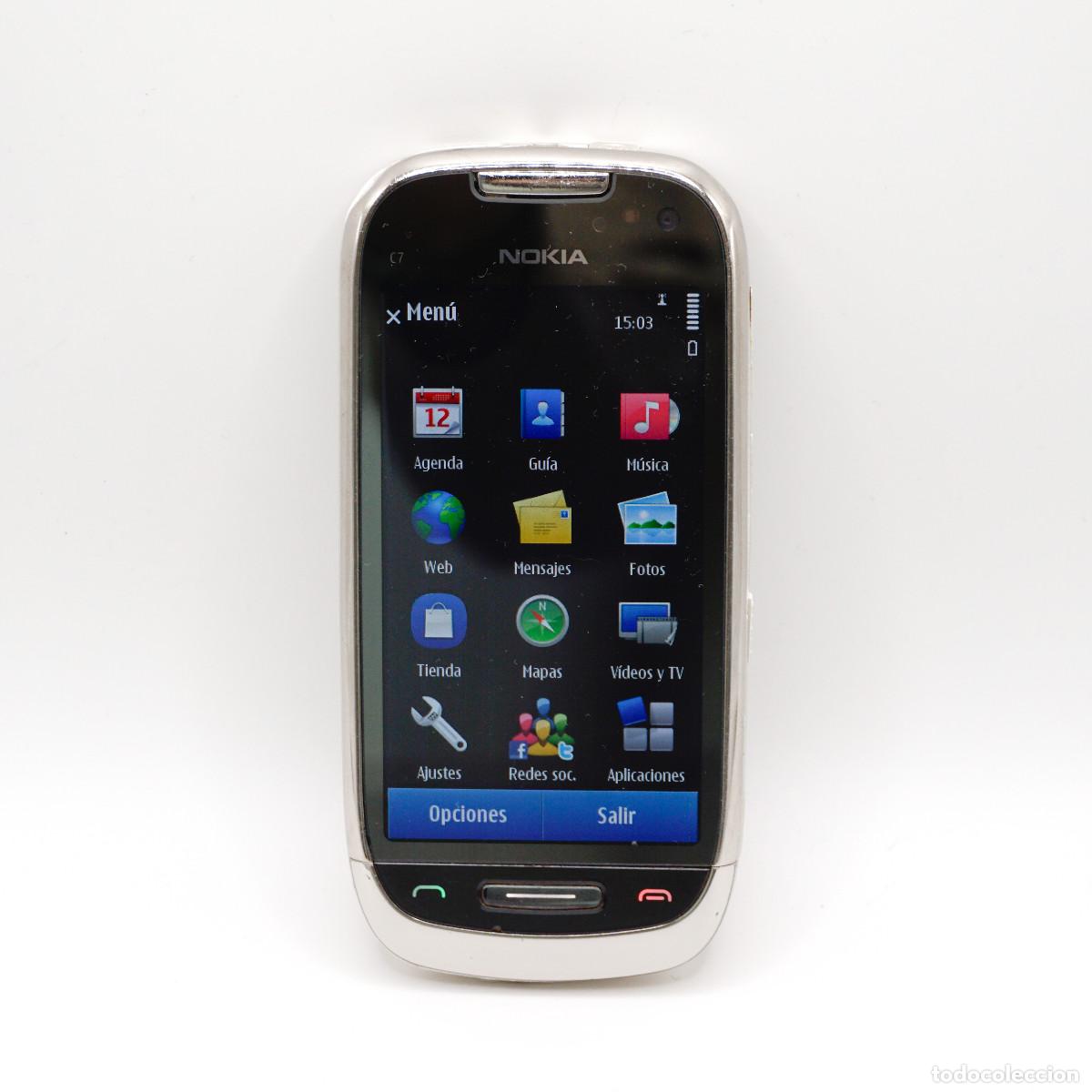 Segunda mano: Tel&eacute;fono Nokia C7 Plateado - Foto 1