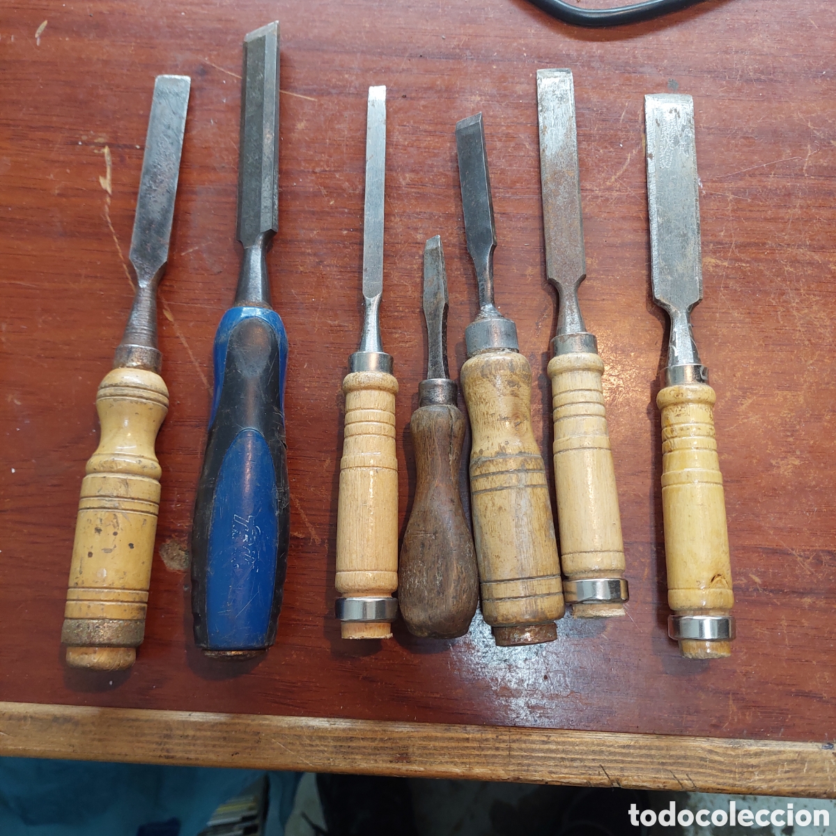 Segunda mano: Lote de 7 formones carpin. - Foto 1