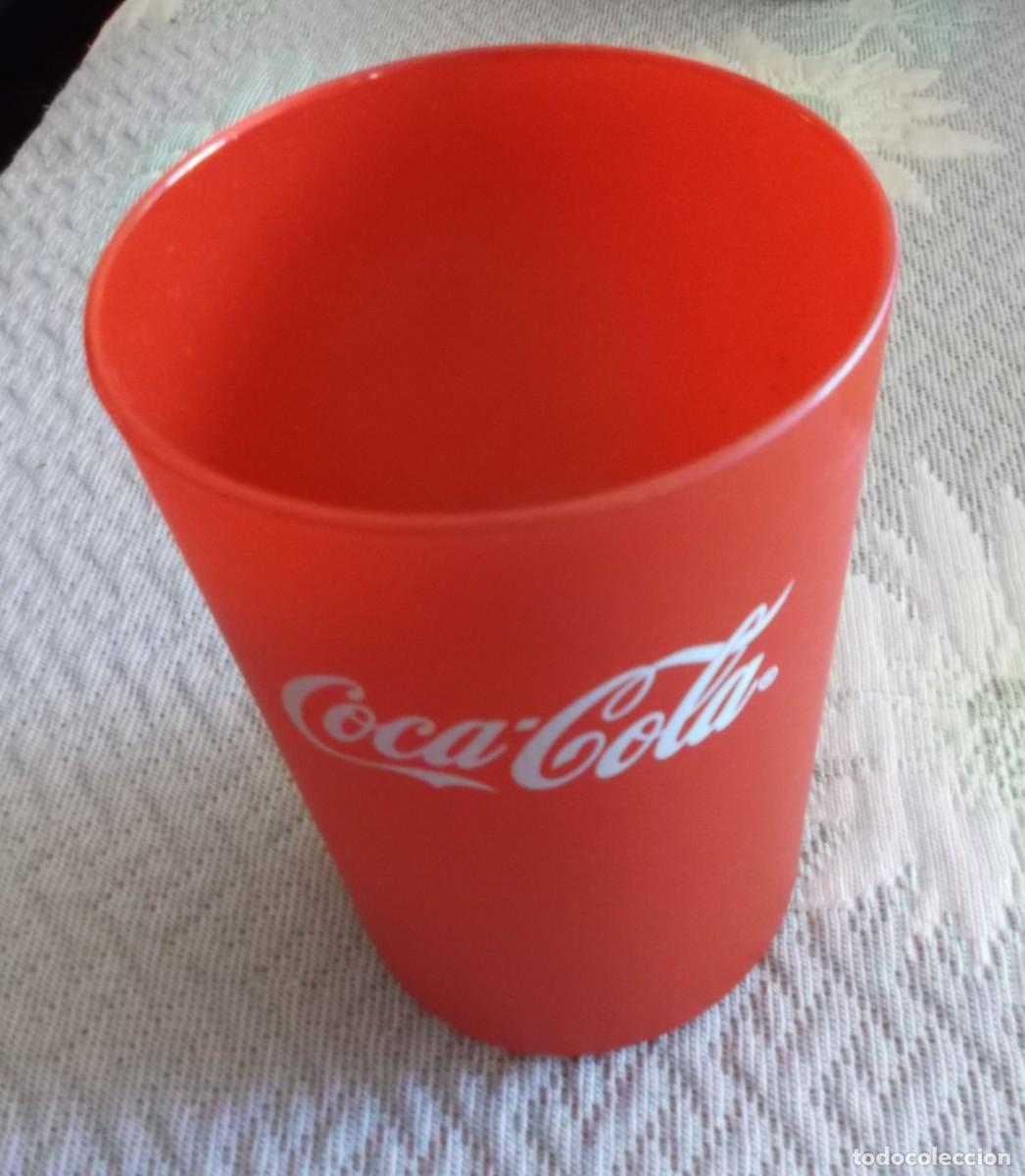 Segunda mano: vaso de cristal rojo publicidad cocacola - Foto 2