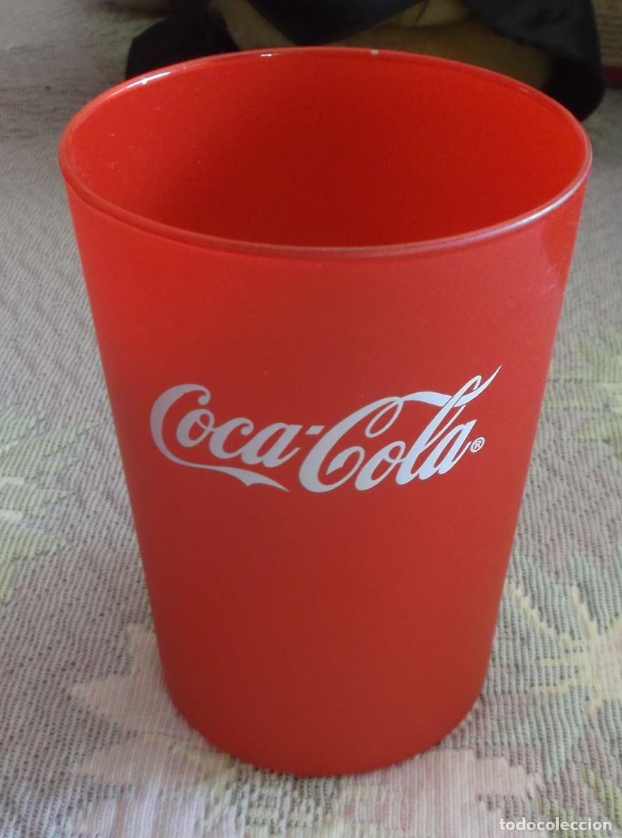 Segunda mano: vaso de cristal rojo publicidad cocacola - Foto 1