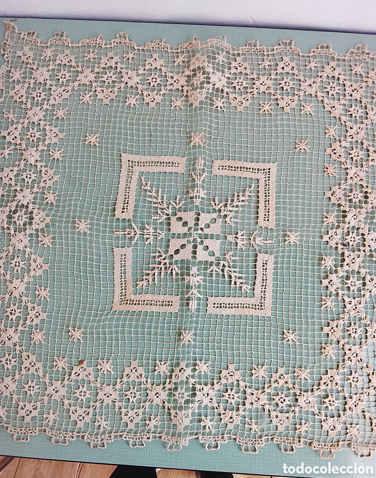 Segunda mano: Precioso y antiguo tapete de bolillos a&ntilde;os 1920 aproximadamente.