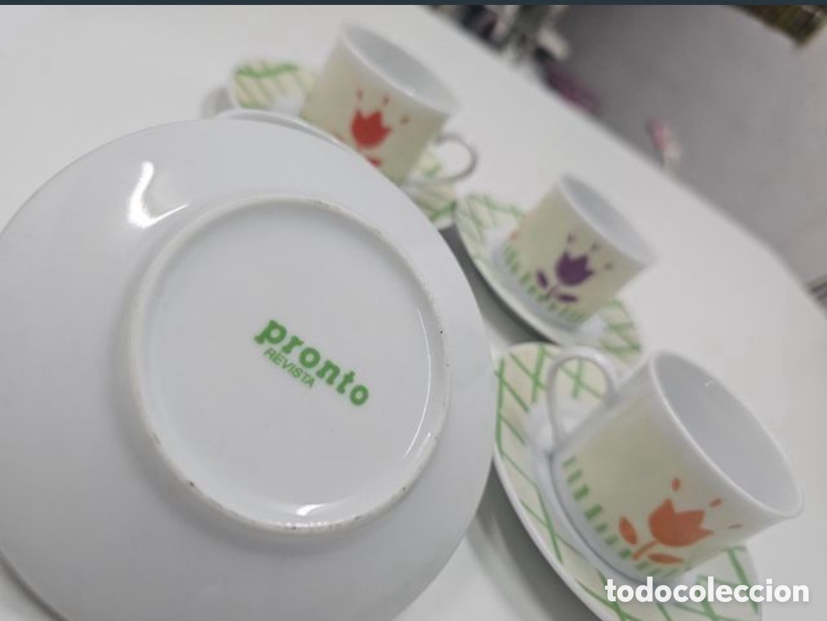 Segunda mano: Juego de cuatro tazas para caf&eacute; de la revista pronto - Foto 3