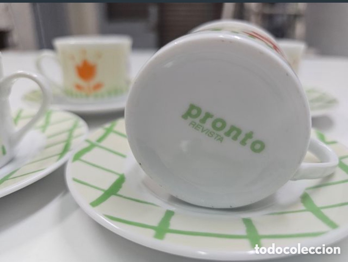 Segunda mano: Juego de cuatro tazas para caf&eacute; de la revista pronto - Foto 4