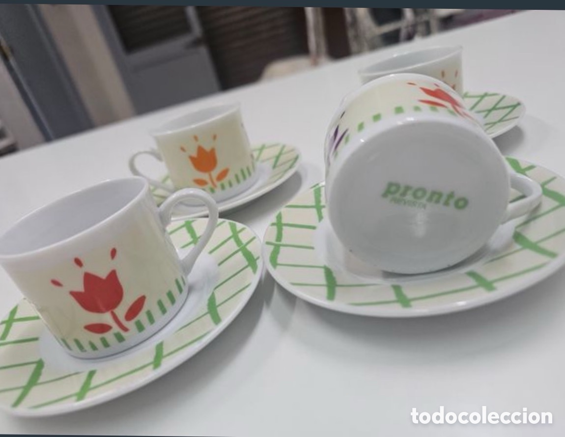 Segunda mano: Juego de cuatro tazas para caf&eacute; de la revista pronto - Foto 6