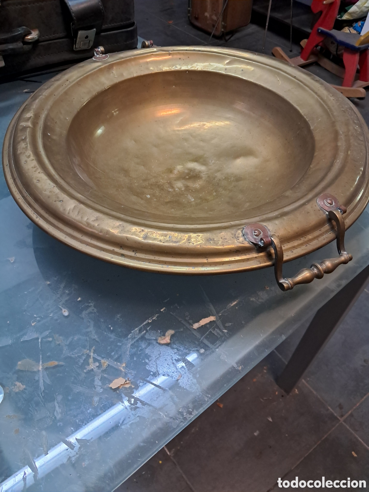 Segunda mano: Antiguo brasero bronce, 50 cm diametro - Foto 1