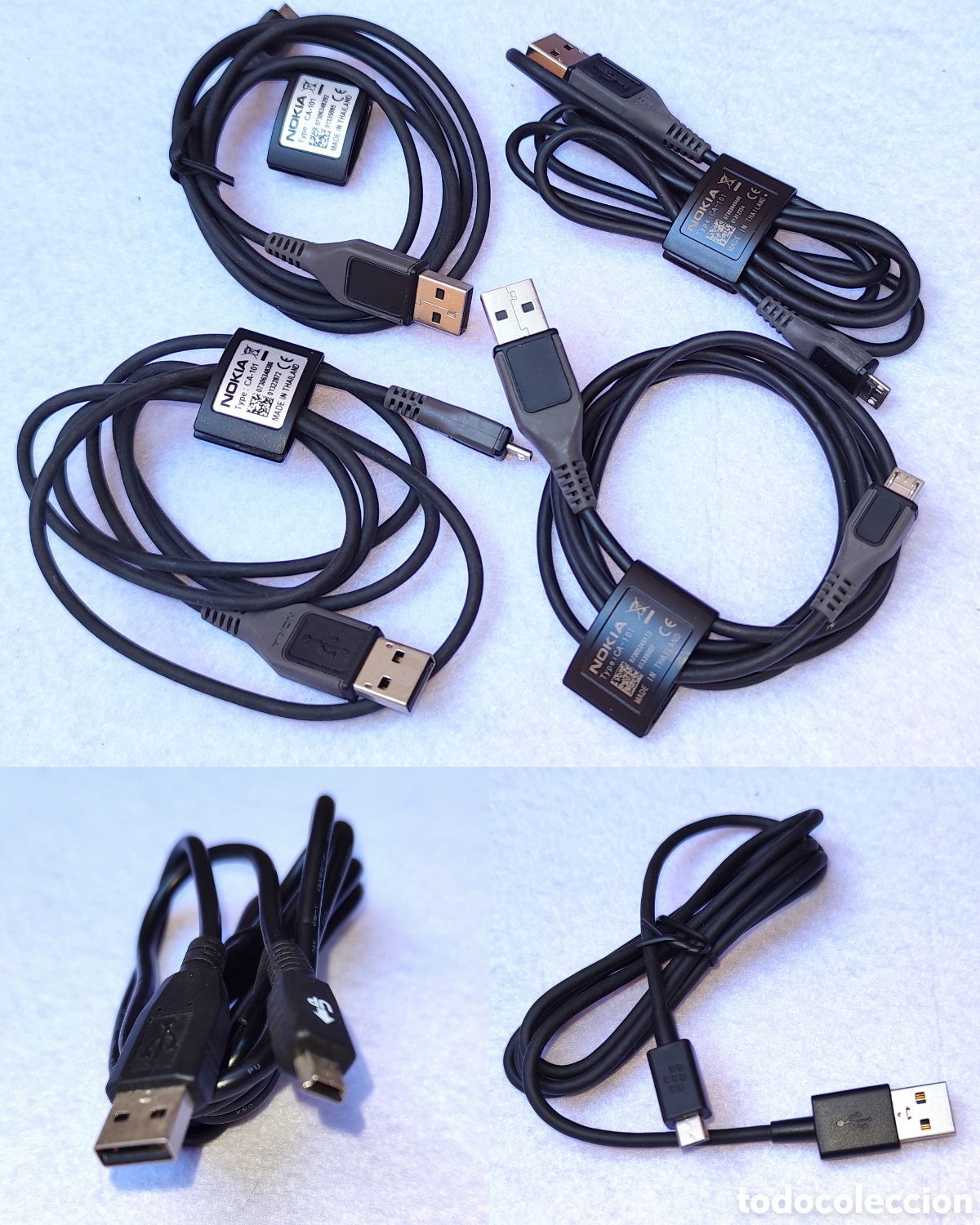 Segunda mano: Lote 6 cables USB A a Mini y Micro Nokia BlackBerry - Foto 1