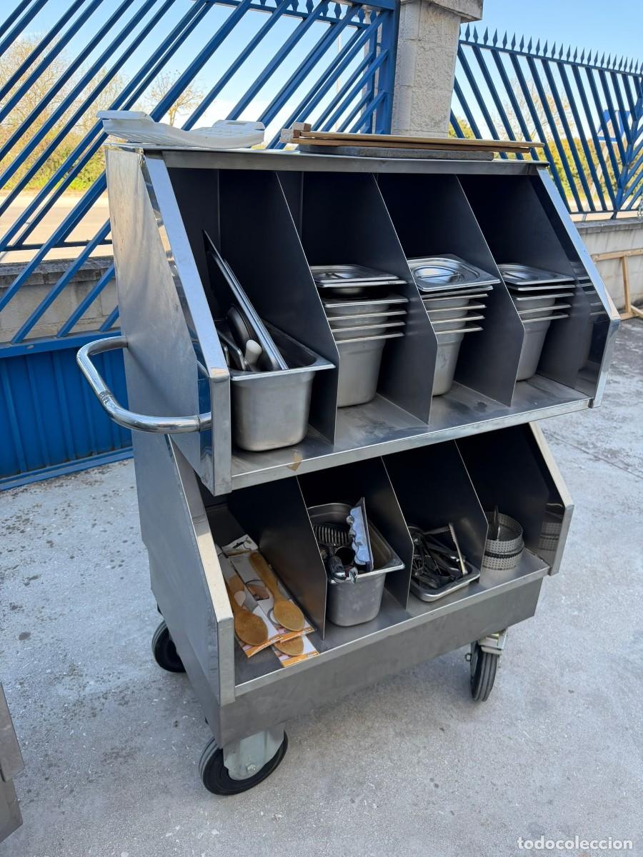 Segunda Mano: 3 Carros auxiliares para apoyo en terraza o barbacoa,