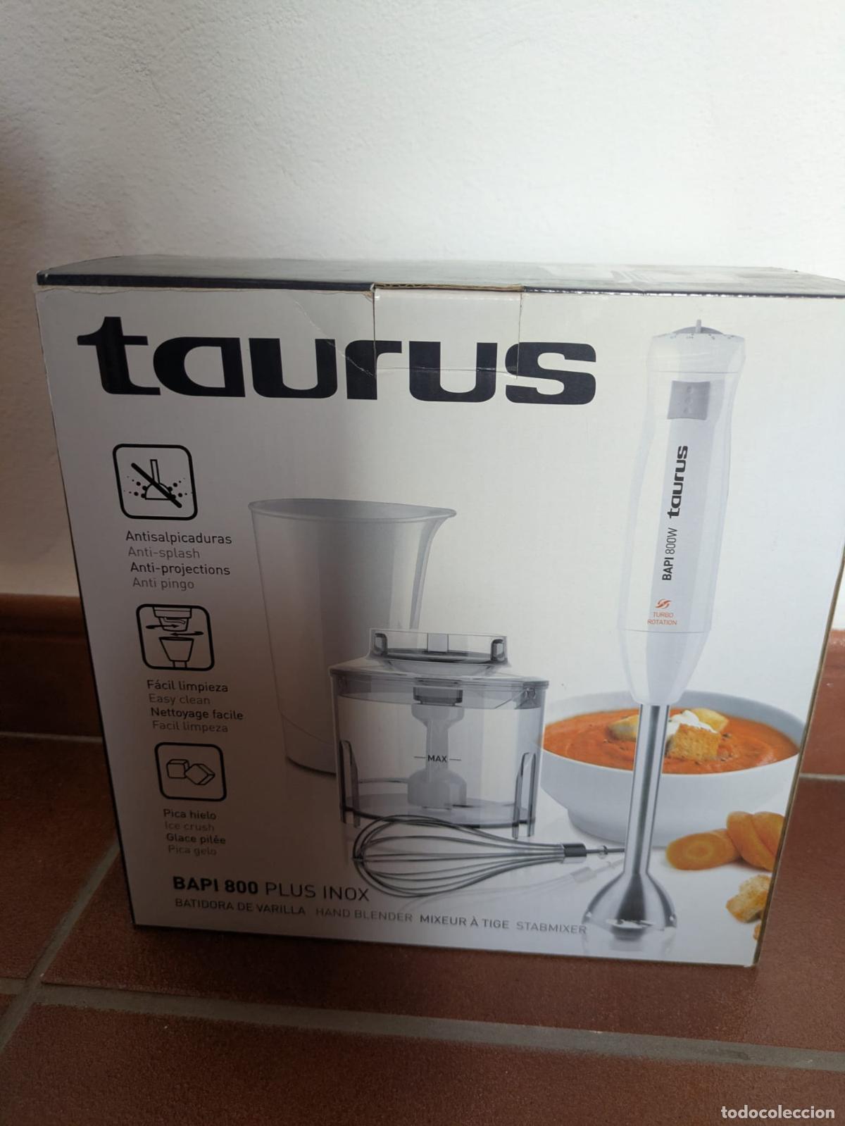 Segunda Mano: Batidora de varilla Taurus BAPI 800 Plus Inox. Turbo Rotation System. 800W.