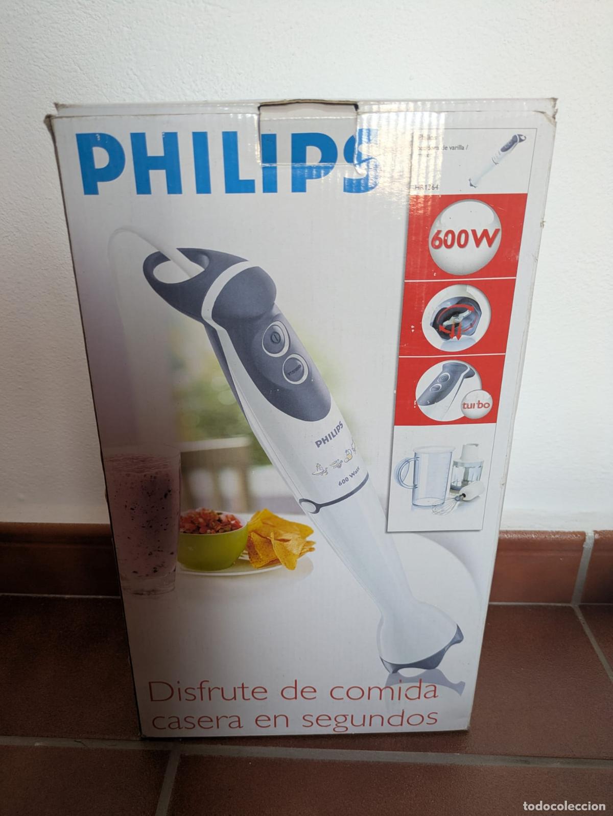 Segunda Mano: Batidora de varilla Philips. Modelo HR1364. 600W. Modo Turbo.