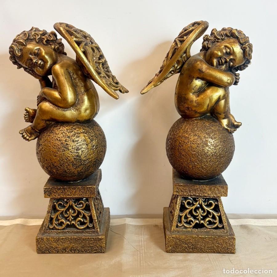 Segunda Mano: Pareja de Querubines Dorados