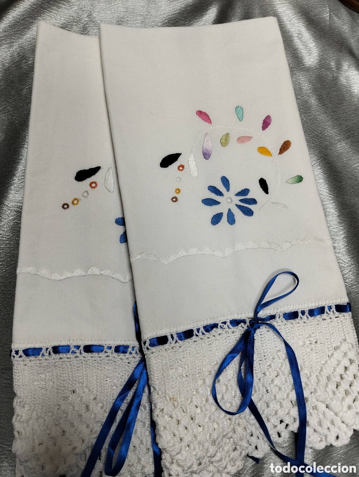 Segunda mano: Toalla bordadas ganchillo hecho a mano - Foto 1