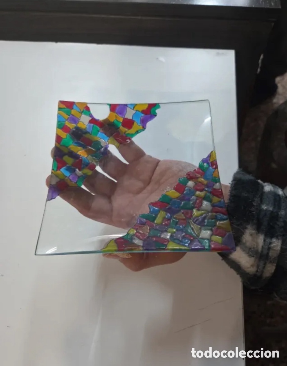 Segunda mano: Plato decorativo, cristal mosaico - Foto 2