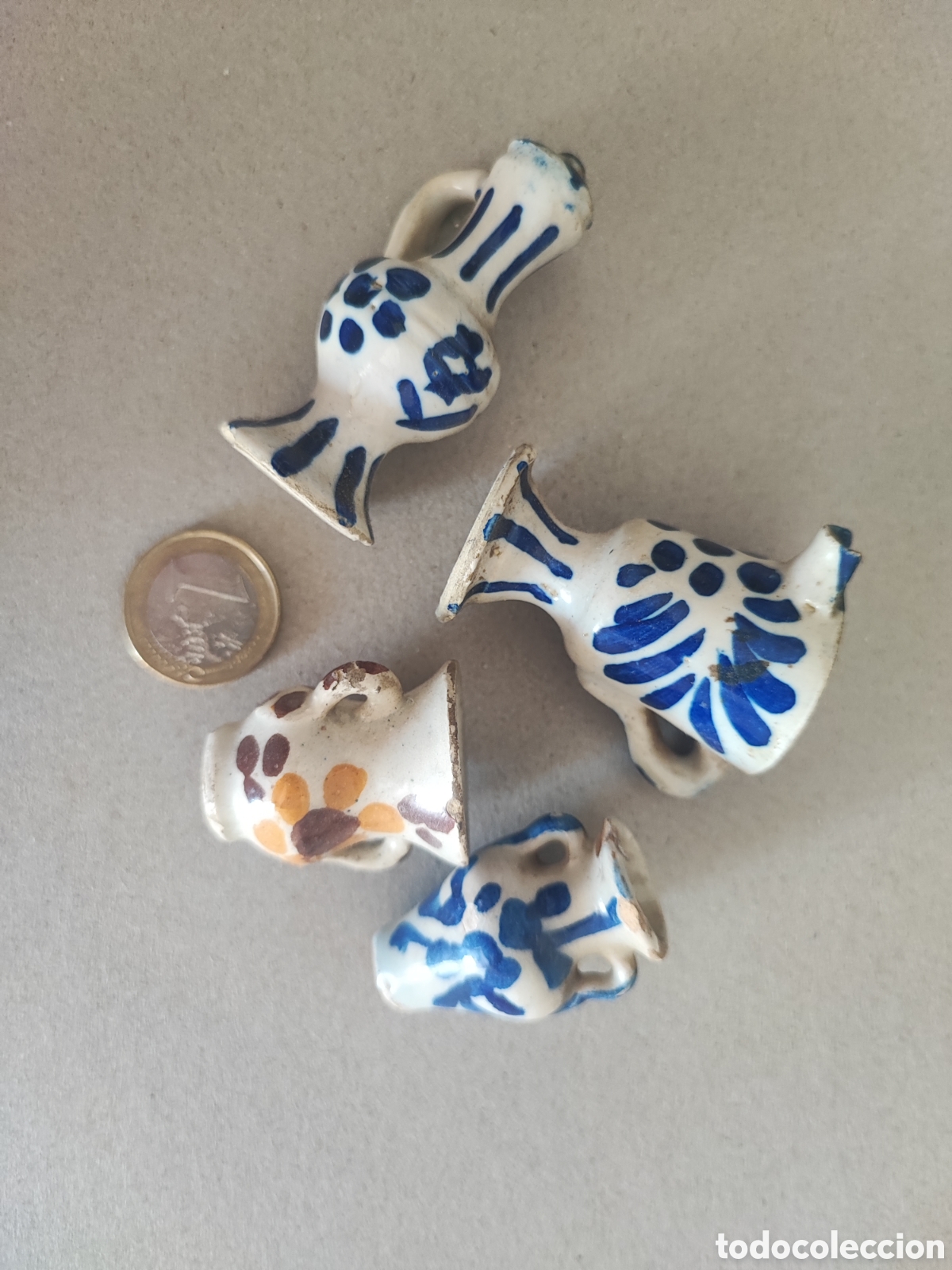 Segunda Mano: Lote 4 &aacute;nforas de miniatura imitaci&oacute;n colores de Sargadelo