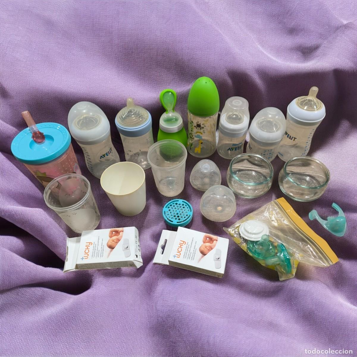 Segunda Mano: Lote De Art&iacute;culos Para Beb&eacute; &ndash; Biberones Philips Avent, Tetinas, Vasos, Chupetes, Accesorios Variados