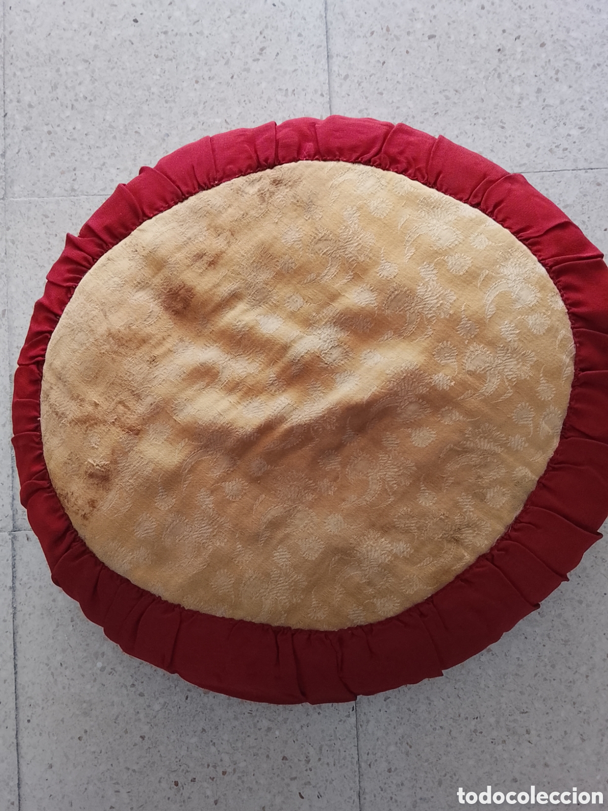 Segunda mano: Antigua funda de cogin de seda bordado. - Foto 10