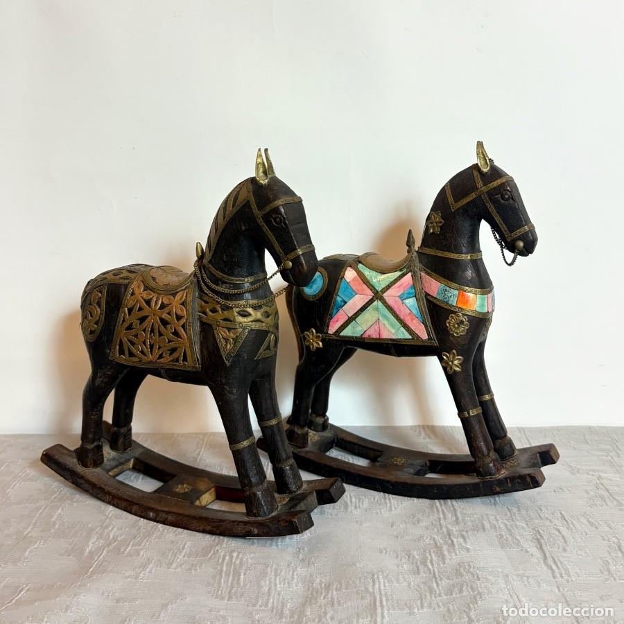 Segunda Mano: Pareja de Caballos Balanc&iacute;n Vintage