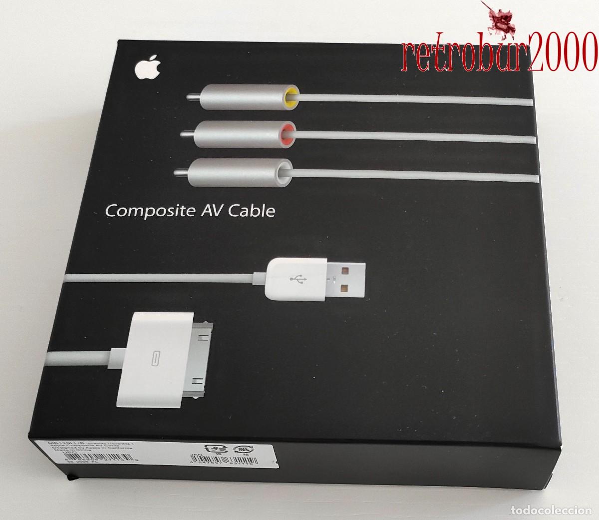 Segunda Mano: Apple MB129LL/B Cable AV iPod Audio Video Compuesto con USB