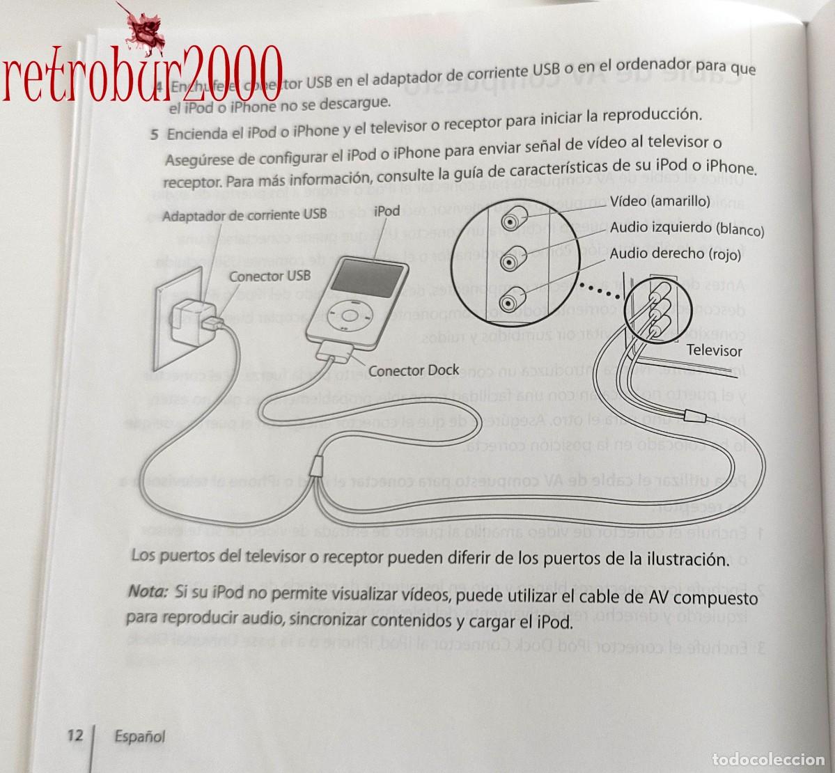 Segunda mano: Apple MB129LL/B Cable AV iPod Audio Video Compuesto con USB - Foto 9