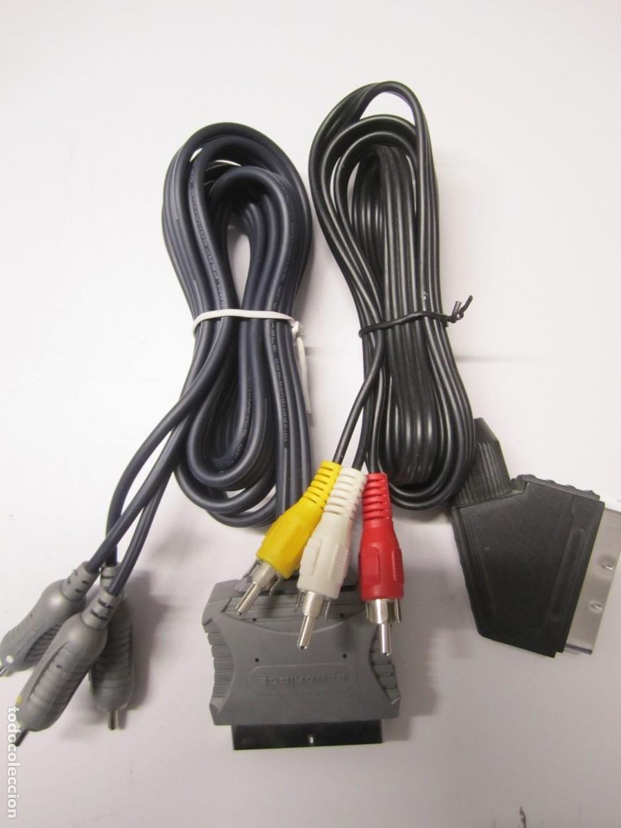 Segunda Mano: lote 2 cables euroconector rca
