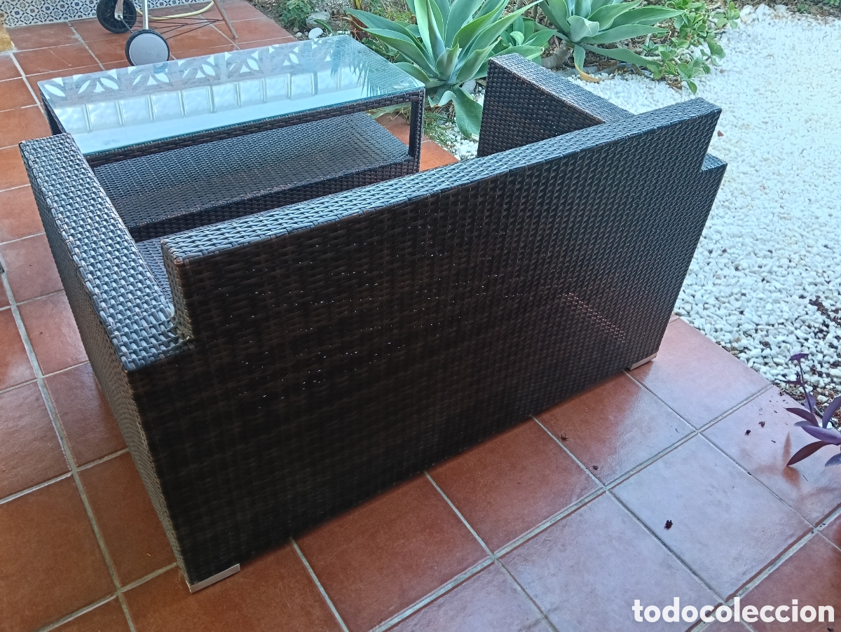 Segunda mano: Sofa y mesa para jard&iacute;n ratan - Foto 4