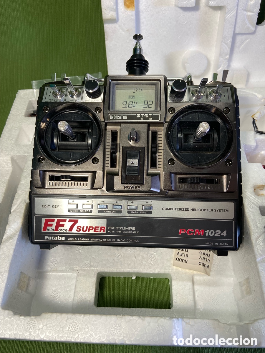 Segunda Mano: Mando emisora transmisor radiocontrol, Futaba FF7 PCM-1024 FP&bull;T7UHPS. Helic&oacute;pteros.