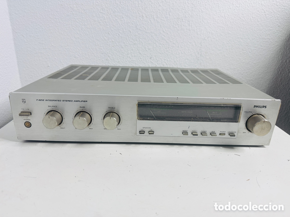 Segunda Mano: Philips F4212 Integrated Stereo Amplifier Hifi Vintage Solo Piezas No Funciona