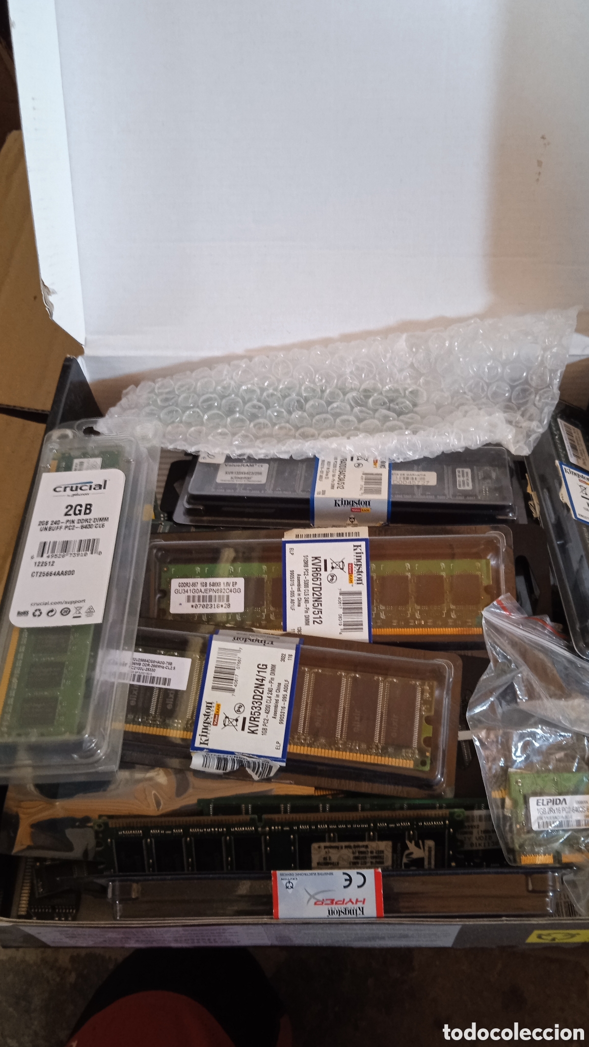 Segunda Mano: Lote Memorias RAM DIMS / DDR / DDR2 / Kingston Crucial Hynix Samsung PC Sobremesa
