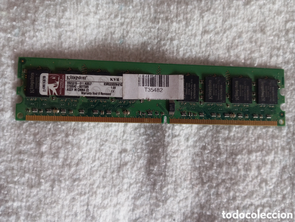 Segunda Mano: Memoria RAM Kingston 1GB DDR2 533MHz KVR533D2N4/1G PC Sobremesa