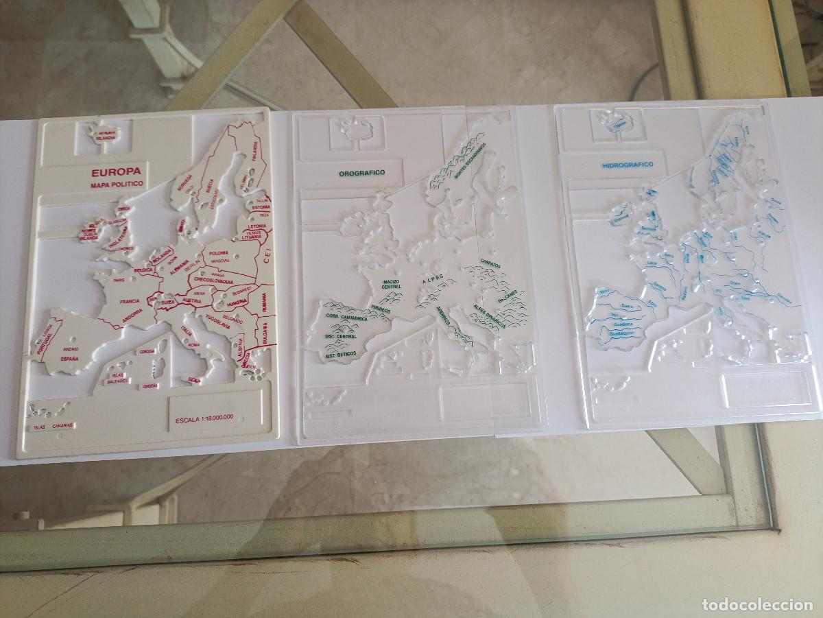 Segunda mano: ANTIGUAS PLANTILLAS MAPAS ESCOLAR EUROPA - Foto 1
