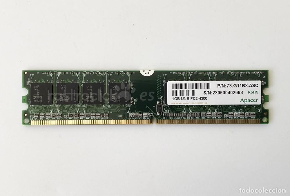 Segunda mano: M&oacute;dulo de memoria Apacer 1GB PC2-4300 - Foto 1