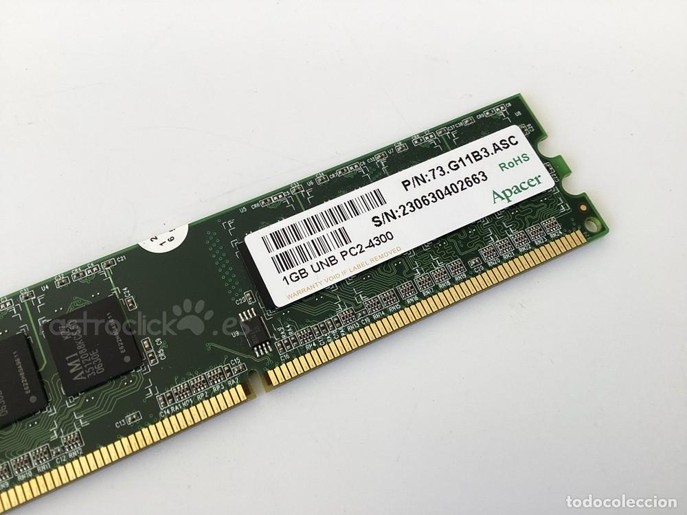 Segunda mano: M&oacute;dulo de memoria Apacer 1GB PC2-4300 - Foto 2