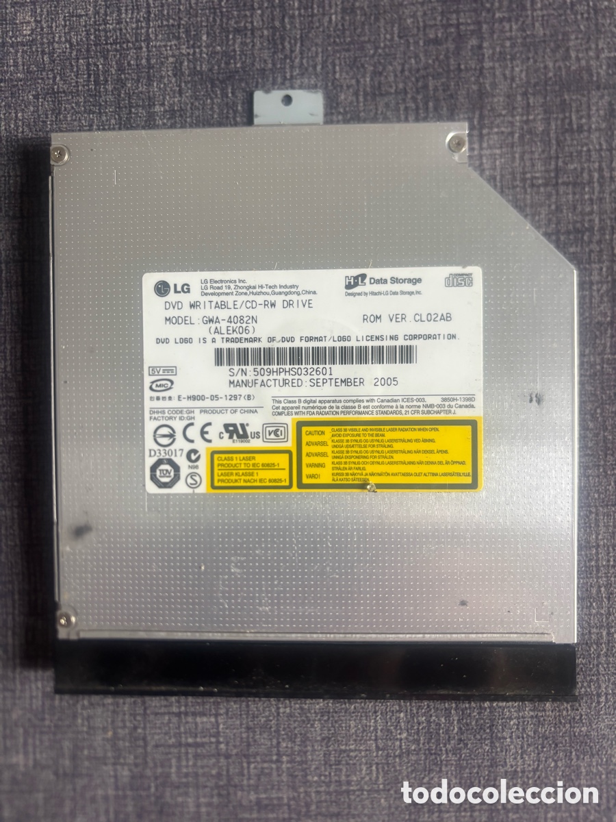 Segunda Mano: LG GWA-4082N Slim Internal DVD-RW CD-RW Drive Laptop Burner IDE/PATA - 2005