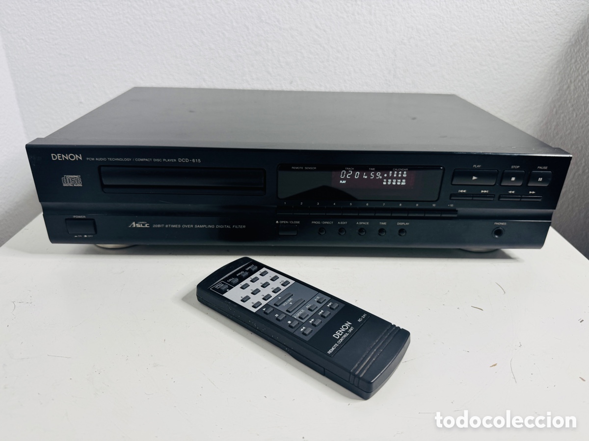 Segunda Mano: Denon DCD-615 CD-Player Hifi Stereo Deck Schwarz Digital Out PCM Audio 20-Bit