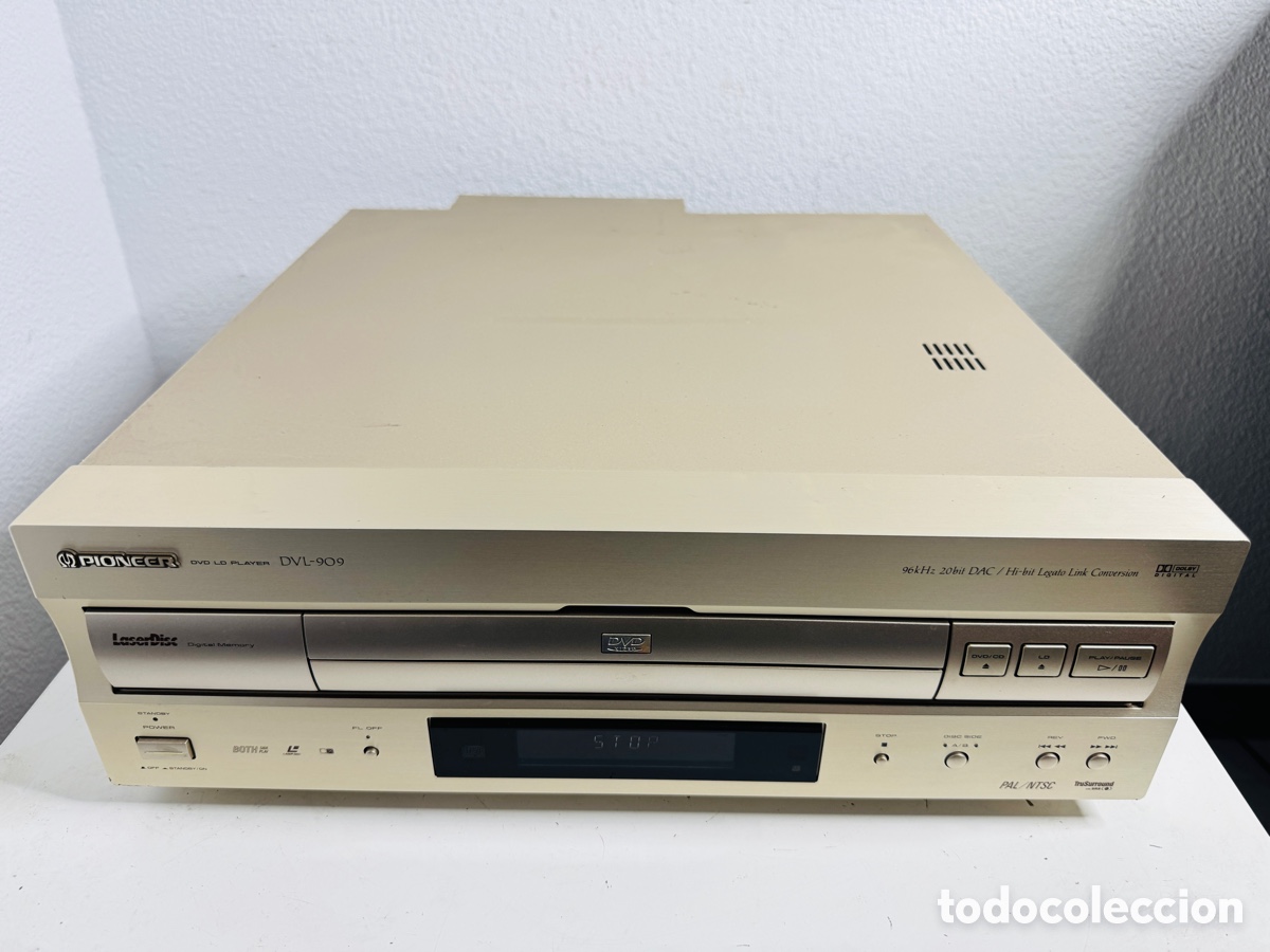 Segunda Mano: Pioneer Laserdisc Player DVL-909 CD LD DVD Gold Champagne Funciona Ok No Mando