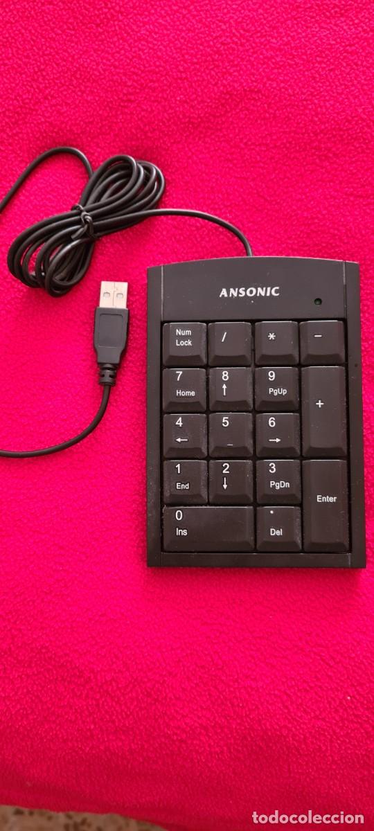 Segunda Mano: Teclado Num&eacute;rico Ansonic USB Negro compacto con conexi&oacute;n USB