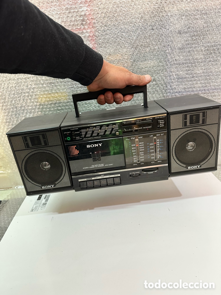 Segunda M&atilde;o: Antiguo Radio Cassette SONY Negro Est&eacute;reo
