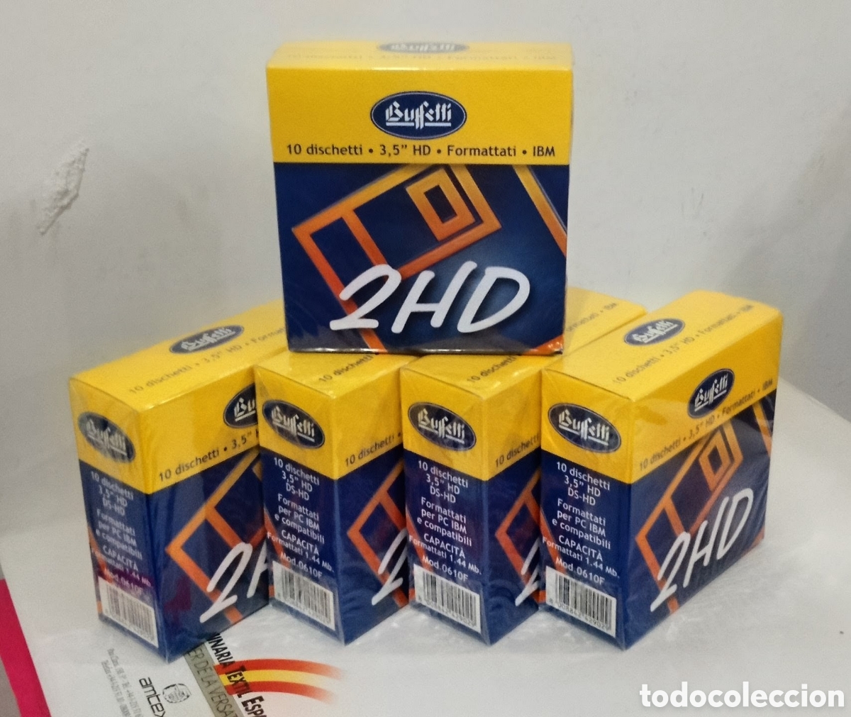 Segunda Mano: OFERTA! 5 PAQUETES DE 10 DISQUETES PRECINTADOS - 2HD 3'5&rdquo; 1.44MB