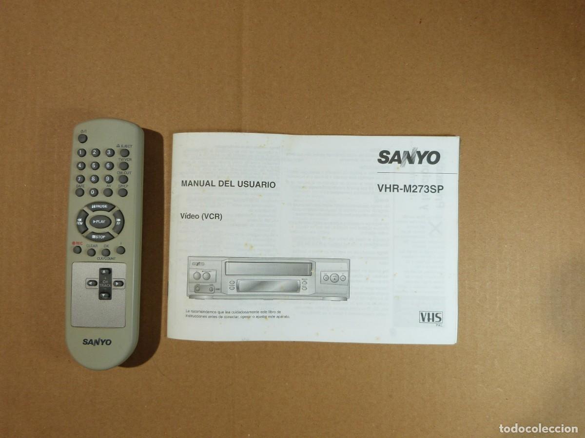 Segunda Mano: Mando a distancia SANYO y manual del reproductor de video VHS VCR VHR-M273SP ( Funcionando )