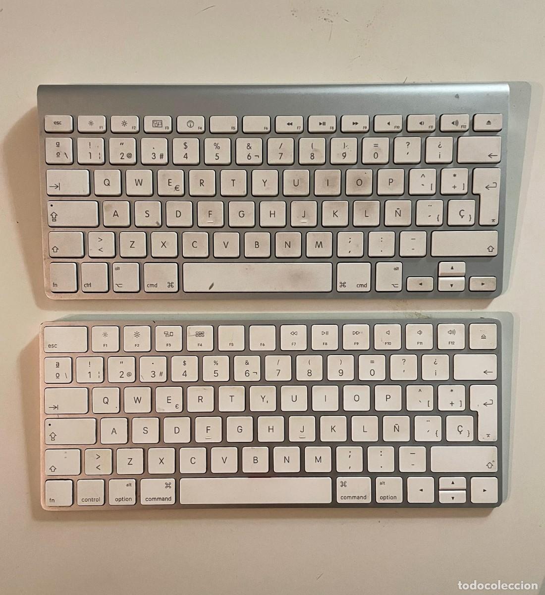 Segunda Mano: Lote 2 Teclados Inal&aacute;mbricos Apple (Originales) - Espa&ntilde;ol (con &Ntilde;)