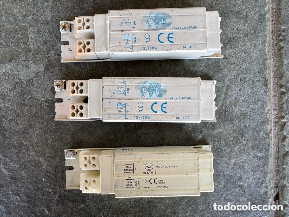 Segunda Mano: 3 TRANSFORMADORES 12V 50W