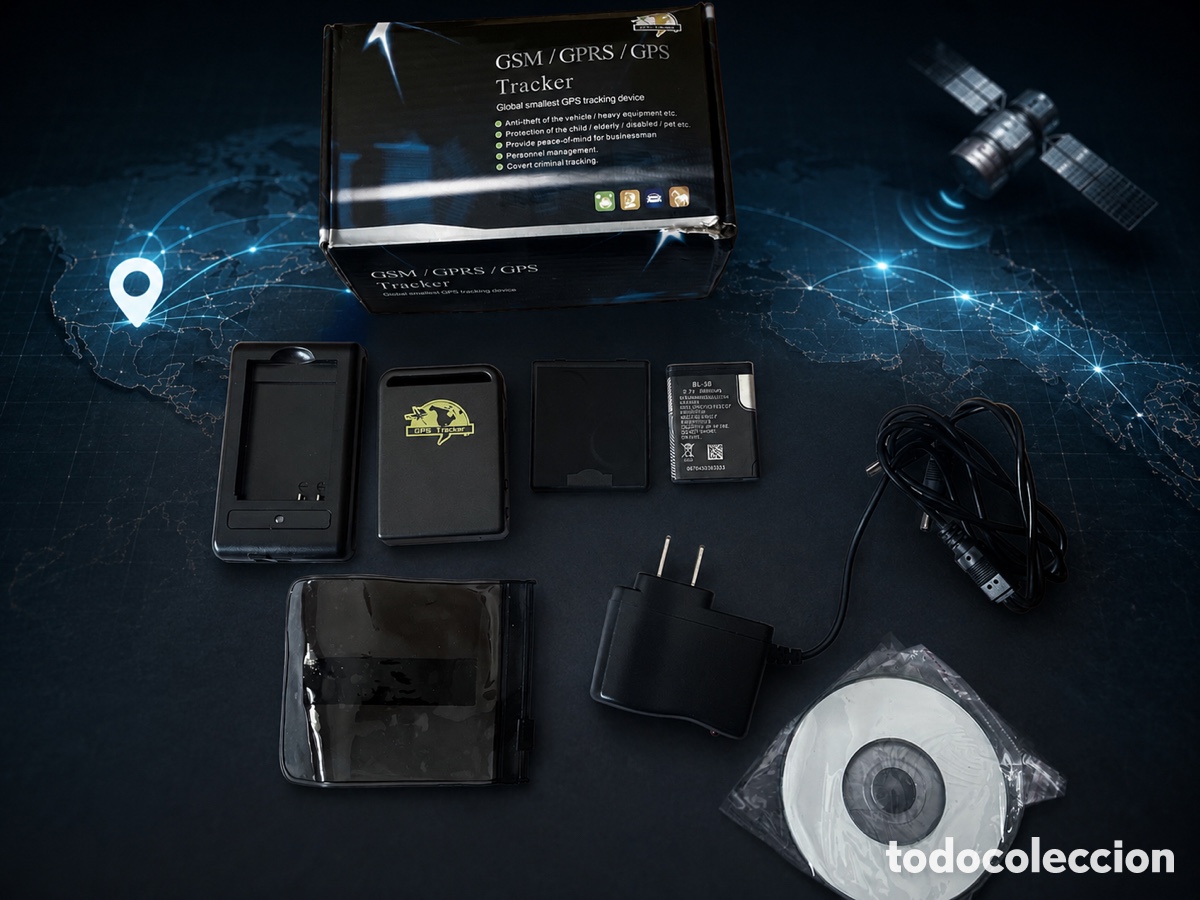 Segunda Mano: GPS Tracker localizador GSM GPRS GPS con caja y accesorios completos
