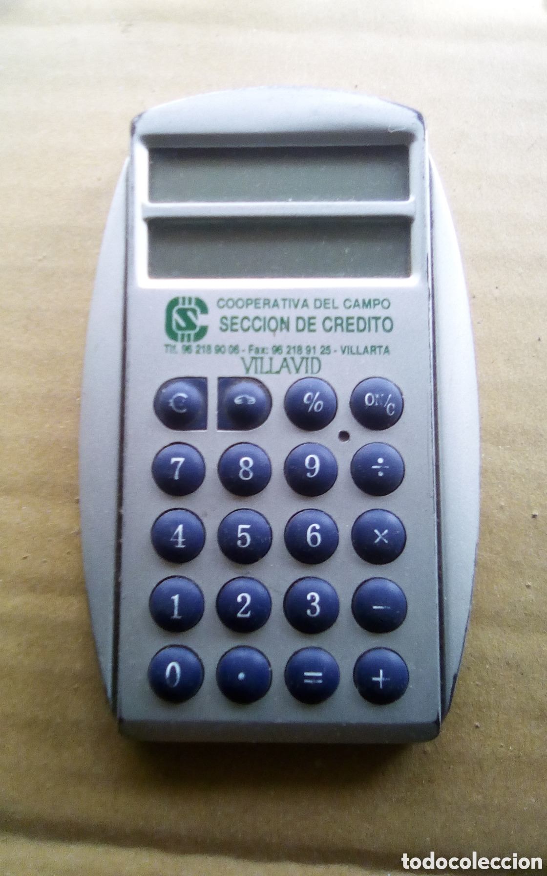 Segunda Mano: Calculadora con conversor de euros-pesetas, pesetas-euros. Cooperativa del Campo. Villavid. Villarta