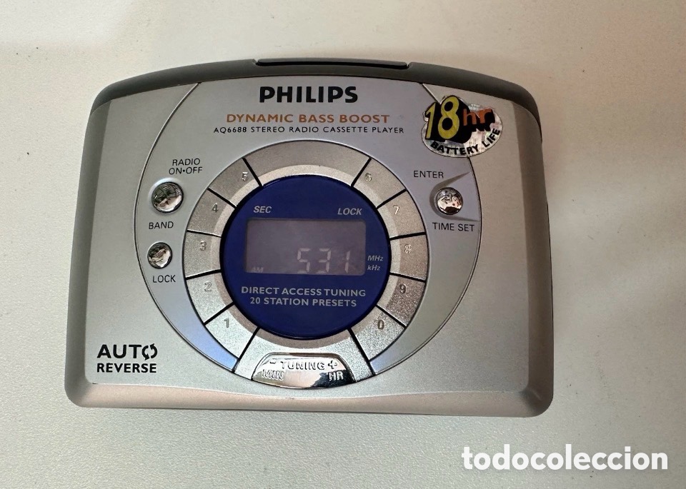 Segunda M&atilde;o: PHILIPS Walkman AQ6688 DYNAMIC BASS BOOST STEREO RADIO CASSETTE PLAYER